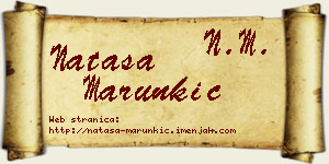 Nataša Marunkić vizit kartica